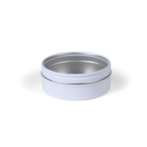 Luxedoosje rond met transparant deksel wit