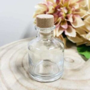 Glazen apo flesje - 50ml - met houten dop