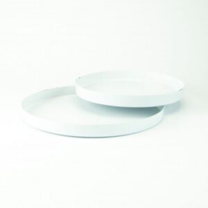 Set van 2 metalen dienbladen D30 + D25 cm - Blush
