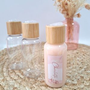 PET BAMBOO 80 ml met drukknop - leeg