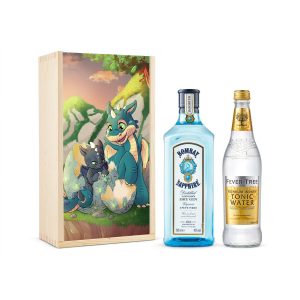 Gin-Tonic in kist - bedrukt