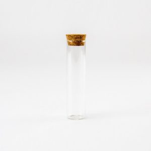 Glazen buisje met kurken dop - 10cm (per stuk)