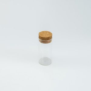 Glazen buisje met kurken dop - 6cm (per stuk)