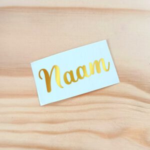 Naamsticker - Metallic