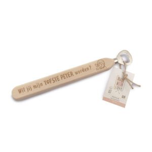 Houten Flessenopener XL – Peter vragen