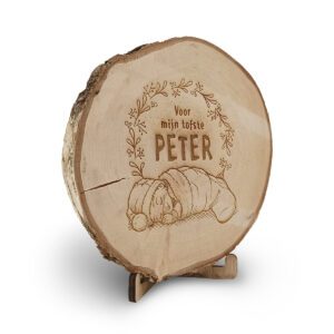 Boomschijf 'Baby in kerstsok' –  Meter/Peter