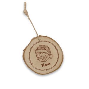 Kerstornament 'Boy met muts' - gepersonaliseerd met naam