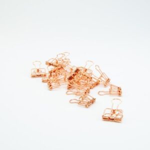 Metalen clips - Rosé goud - per 24st.