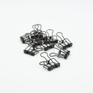 Metalen clips - Zwart - per 24st.