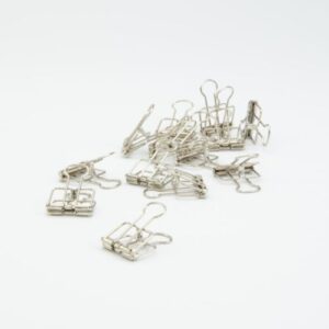 Metalen clips - Zilver - per 24st.