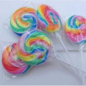 Kleine regenbooglolly - 4cm -50st