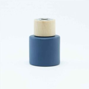 Parfumflesje rond marine met houten schroefdop – 50 ml