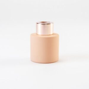 Parfumflesje rond blush met rosé goud schroefdop – 50 ml