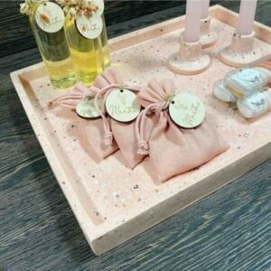 Dienblad Rechthoek - Terrazzo Blush- 40x30x3 cm