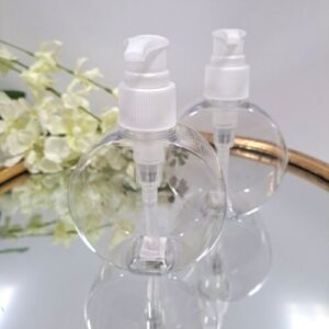 Zeepdispenser schijf - 140 ml - met wit pompje
