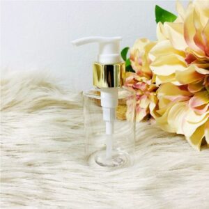 Cylinder zeeppompje met gouden metallic pompje - 100 ml