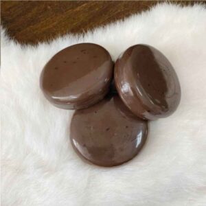 Ronde zeepstukken - Bruin caramel
